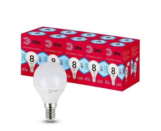 Лампа светодиодная Эра E14 8W 4000K LED P45-8W-840-E14 R Б0052440, изображение 4