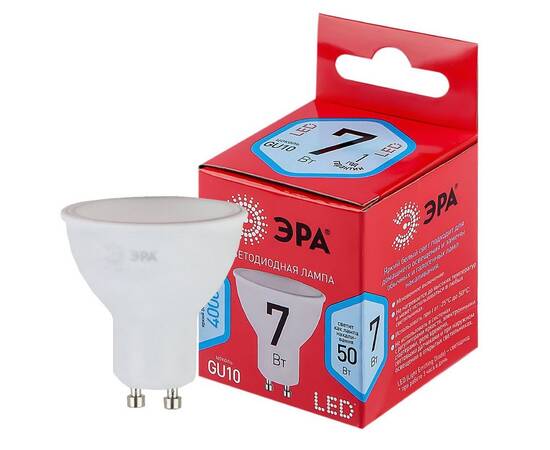 Лампа светодиодная Эра GU10 7W 4000K LED MR16-7W-840-GU10 R Б0049640, изображение 3