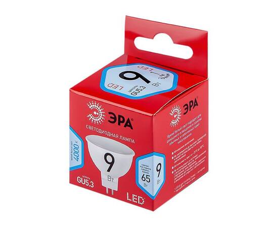 Лампа светодиодная Эра GU5.3 9W 4000K LED MR16-9W-840-GU5.3 R Б0050199, изображение 3