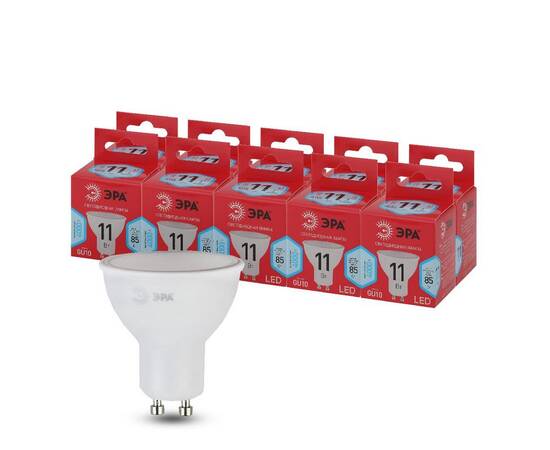 Лампа светодиодная Эра GU10 11W 4000K LED MR16-11W-840-GU10 R Б0050693, изображение 5