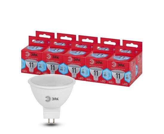 Лампа светодиодная Эра GU5.3 11W 4000K LED MR16-11W-840-GU5.3 R Б0052441, изображение 4