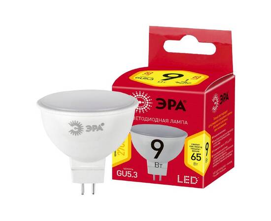 Лампа светодиодная Эра GU5.3 9W 2700K LED MR16-9W-827-GU5.3 R Б0054239, изображение 3