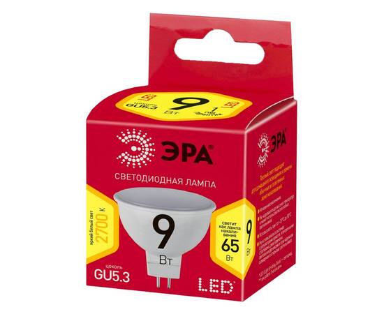 Лампа светодиодная Эра GU5.3 9W 2700K LED MR16-9W-827-GU5.3 R Б0054239, изображение 4