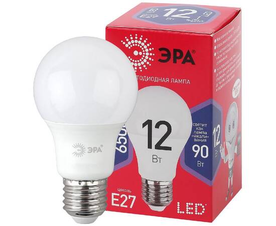 Лампа светодиодная Эра E27 12W 6500K LED A60-12W-865-E27 R Б0045325