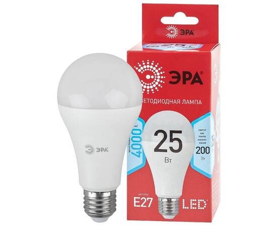 Лампа светодиодная Эра E27 25W 4000K LED A65-25W-840-E27 R Б0048010