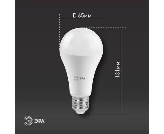 Лампа светодиодная Эра E27 25W 4000K LED A65-25W-840-E27 R Б0048010, изображение 5