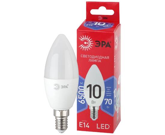 Лампа светодиодная Эра E14 10W 6500K LED B35-10W-865-E14 R Б0045337