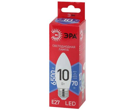 Лампа светодиодная Эра E27 10W 6500K LED B35-10W-865-E27 R Б0045338, изображение 4