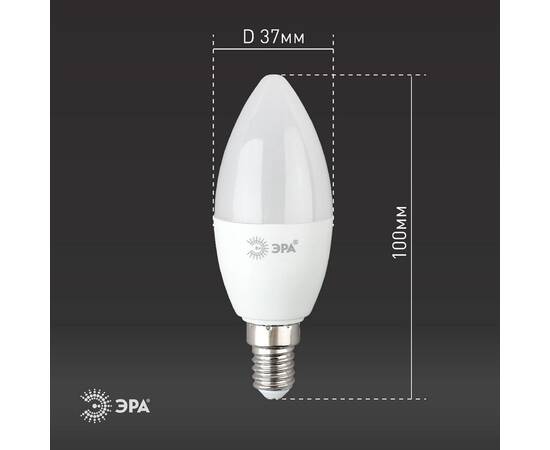 Лампа светодиодная Эра E14 6W 6500K LED B35-6W-865-E14 R Б0045339, изображение 5