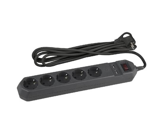 Сетевой фильтр ЭРА USF-5es-1.5m-USB-B Б0019036