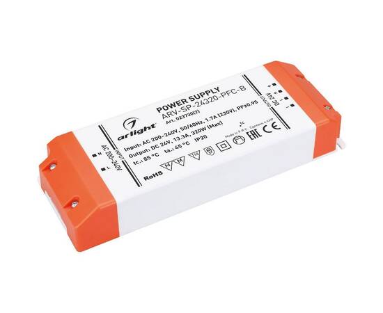 Блок питания Arlight ARV-SP-24320-PFC-B (24V, 13.3A, 320W, IP20) 023730(2)