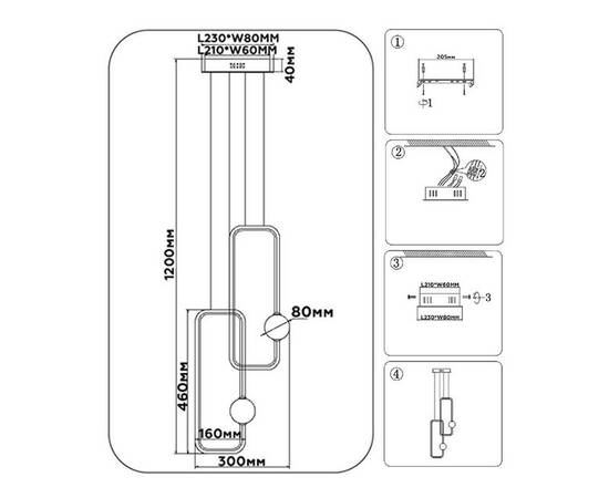 Подвесной светильник Ambrella Light Comfort LineTech FL66365, изображение 6