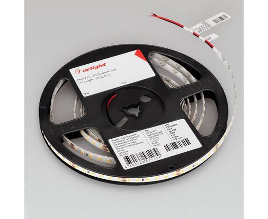 Светодиодная лента Arlight UL-A120-8mm 24V Day4000 (9.6 W/m, IP20, 5m) 042295, изображение 3