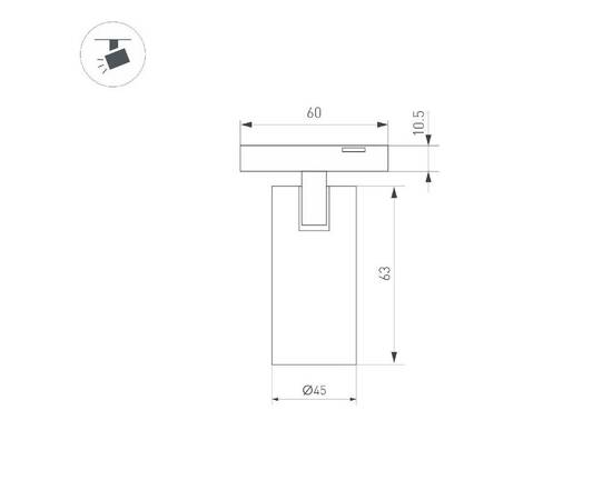 Трековый магнитный светильник Arlight MAG-MICROCOSM-SPOT-R45-9W Warm3000 (BK, 36 deg, 24V) 043254, изображение 2