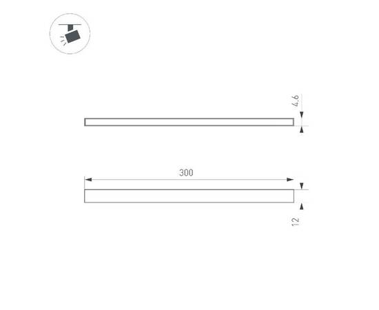 Трековый магнитный светильник Arlight MAG-MICROCOSM-STRIP-L300-5W Warm3000 (BK, 100 deg, 24V) 043265, изображение 2
