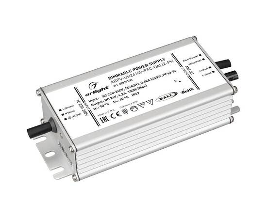 Блок питания Arlight ARPV-UH24100-PFC-DALI2-PH (24V, 4.2A, 100W, IP67) 029151(2)