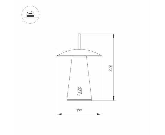 Уличная настольная лампа Arlight SP-PATIO-TAB-2W Warm3000 (BK, 127 deg) 043587, изображение 7