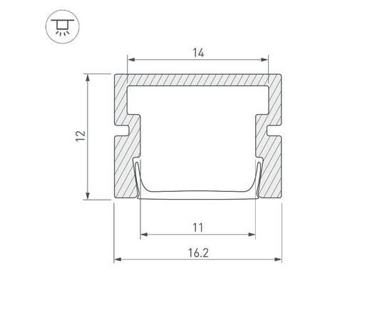 Алюминиевый профиль Arlight PDS-SM-3000 044961, изображение 3