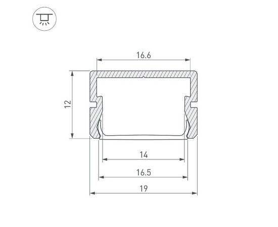 Алюминиевый профиль Arlight SILER-3000 ANOD 045498, изображение 3