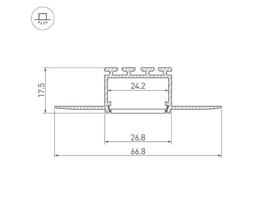 Алюминиевый профиль Arlight PLS-F-HIDE-3000 044849, изображение 3