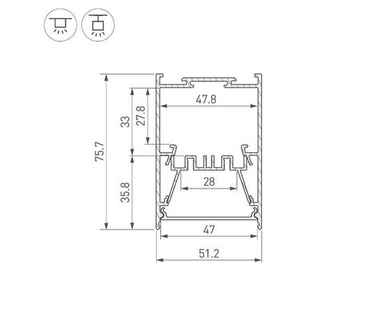 Алюминиевый профиль Arlight LINE-5075-HONEYCOMB-2000 BLACK 044874, изображение 5