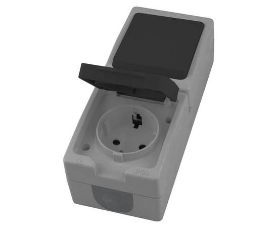 Розетка одноместная с/з + выключатель одноклавишный Stekker Велена PST16-11-54V/10-111-54 49725