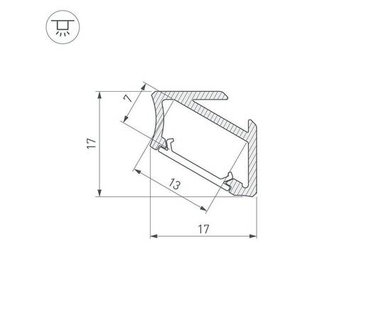 Алюминиевый профиль Arlight ALM-V60-2020 ANOD Black 026694(1), изображение 3