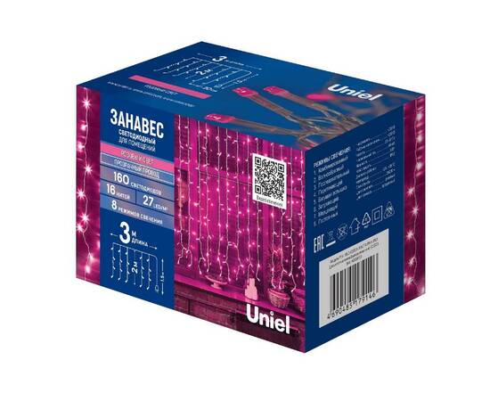 Гирлянда Uniel ULD-C3020-160/DTA PINK IP20 UL-00010916, изображение 4