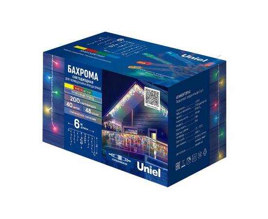 Уличная гирлянда Uniel ULD-B6007-200/STK MULTI IP44 UL-00010888, изображение 12