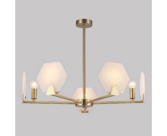 Люстра на штанге Eurosvet Marble 60158/5 латунь Smart a065049