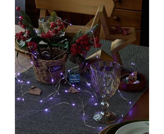 Гирлянда Uniel ULD-S0200-020/SСB/2AA PURPLE IP20 DEW UL-00010897, изображение 8