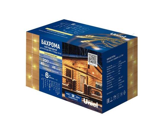 Уличная гирлянда Uniel ULD-B6007-200/STK WARM WHITE IP44 UL-00010889, изображение 11