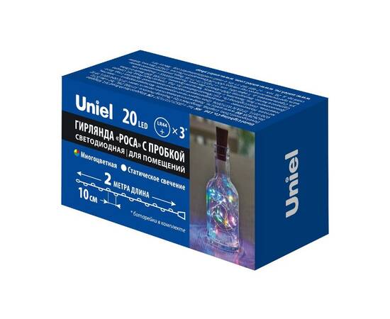 Гирлянда Uniel ULD-S0200-020/SСR/3LR MULTI IP20 WINESTOPPER UL-00010904, изображение 7