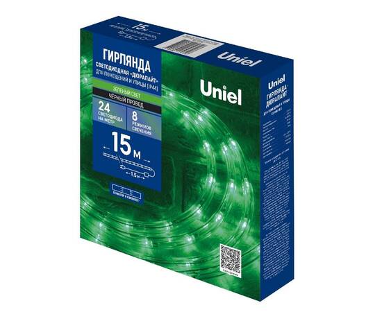 Уличная гирлянда Uniel ULD-D50 15M/С08 IP44 GREEN UL-00010909, изображение 6