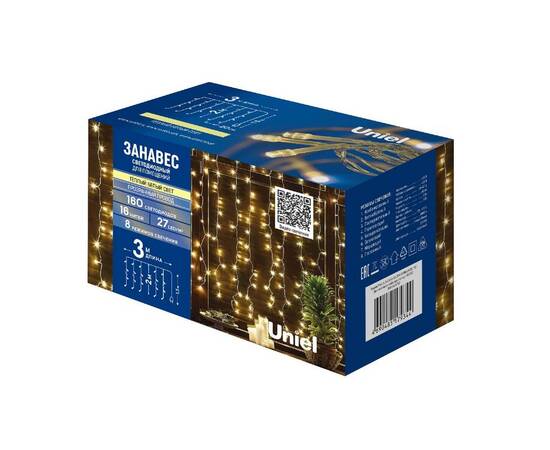 Гирлянда Uniel ULD-C3020-160/DTA WARM WHITE IP20 UL-00010914, изображение 8