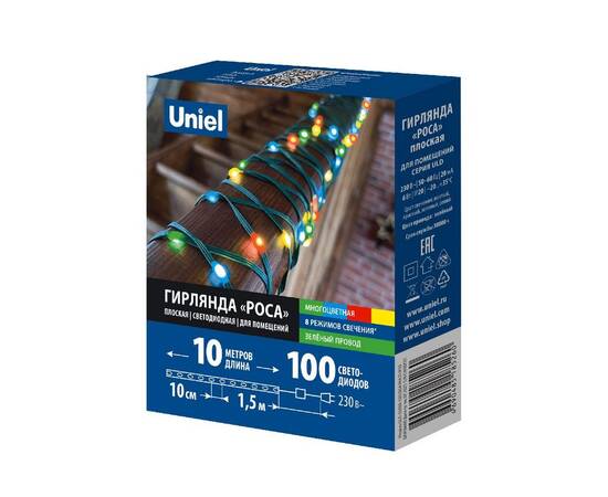 Гирлянда Uniel ULD-S1000-100/DGA MULTI IP20 DEW BAND UL-00011302, изображение 3