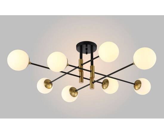 Потолочная люстра Crystal Lux Fidel PL8 Black, изображение 2