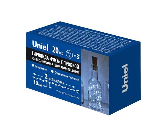 Гирлянда Uniel ULD-S0200-020/SСR/3LR WHITE IP20 WINESTOPPER UL-00010902, изображение 8
