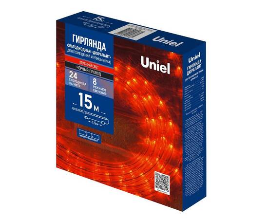 Уличная гирлянда Uniel ULD-D50 15M/С08 IP44 RED UL-00010908, изображение 6