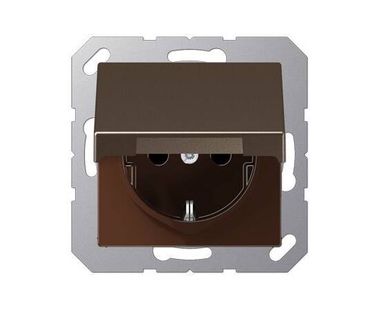 Розетка Schuko с крышкой и шторками Jung A1520BFKIKLMO