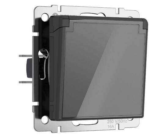 Розетка с заземлением, крышкой и шторками Werkel 4690389197529 W1171244 a064092