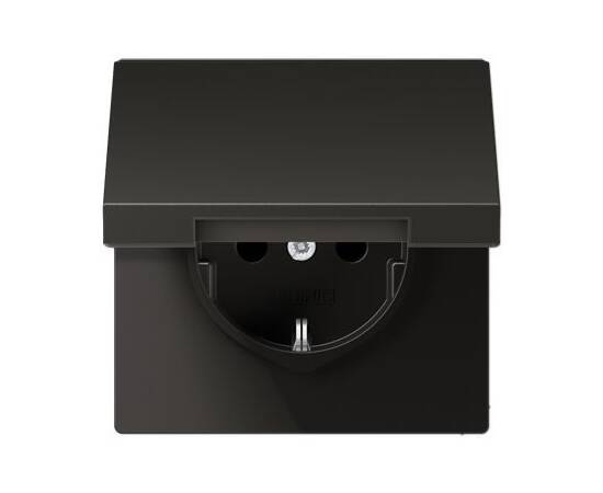 Розетка 2K+З с крышкой Jung AL1520KLAN