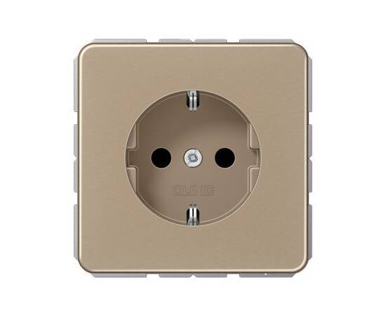 Розетка 2K+З со шторками Jung CD1520KIGB