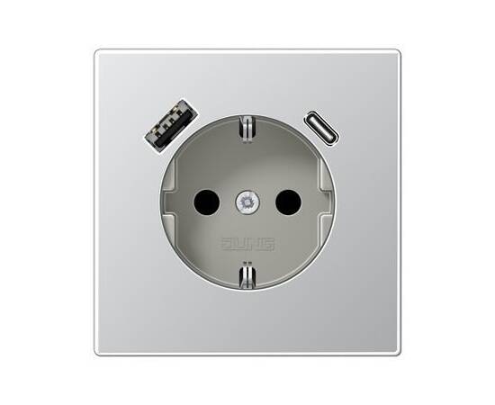 Розетка 2K+З USB Typ AC Jung AL1520-15CA