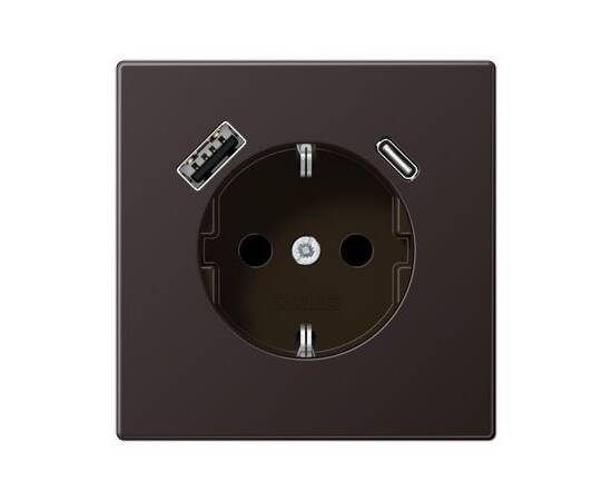 Розетка 2K+З USB Typ AC Jung AL1520-15CAD