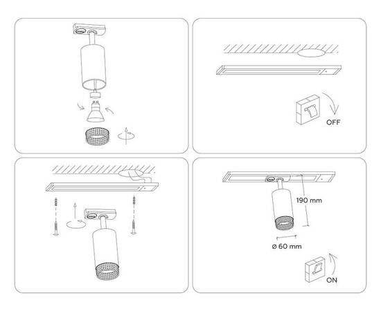 Трековый однофазный светильник Ambrella Light Track System GL5161, изображение 8