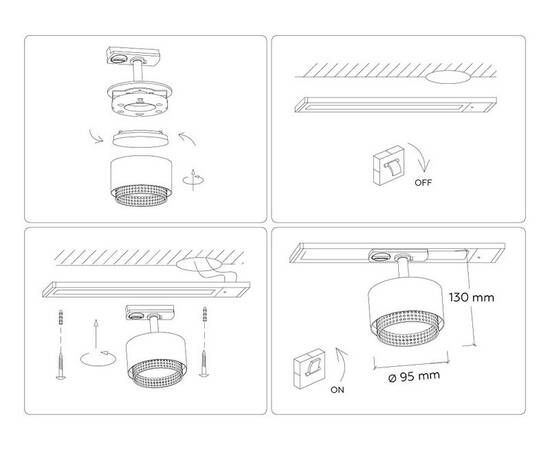Трековый однофазный светильник Ambrella Light Track System GL5381, изображение 8