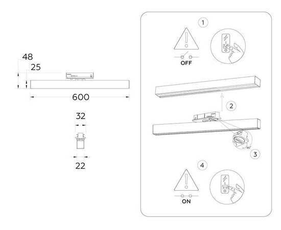 Трековый однофазный светильник Ambrella Light Track System GL6769, изображение 8