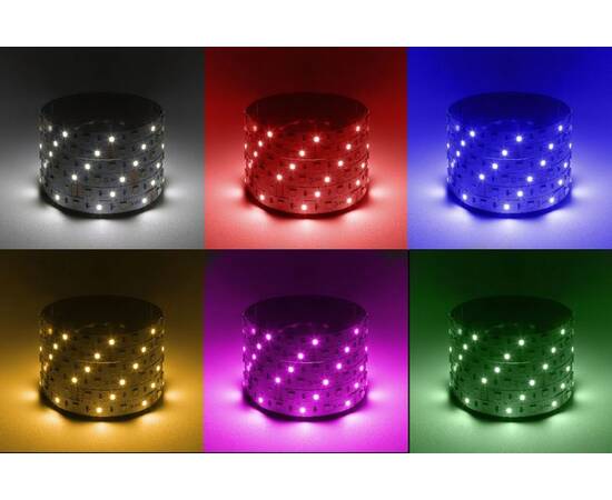 Светодиодная лента Эра 12В 5050 14,4Вт/м RGB+6500K 5м IP20 LS5050-14,4-60-12-RGB+W(6500)-IP20-1 year, изображение 2