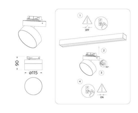 Трековый однофазный светильник Ambrella Light Track System GL6879, изображение 6
